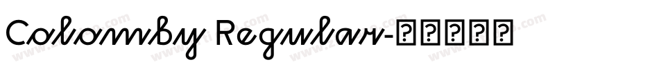 Colomby Regular字体转换
